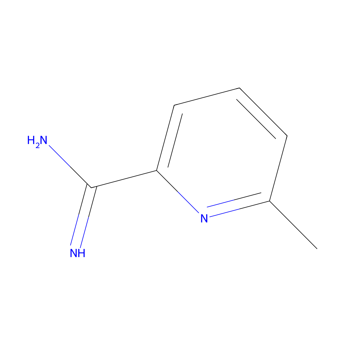 6-Methylpicolinimidamide molecular structure, CAS 190004-35-4