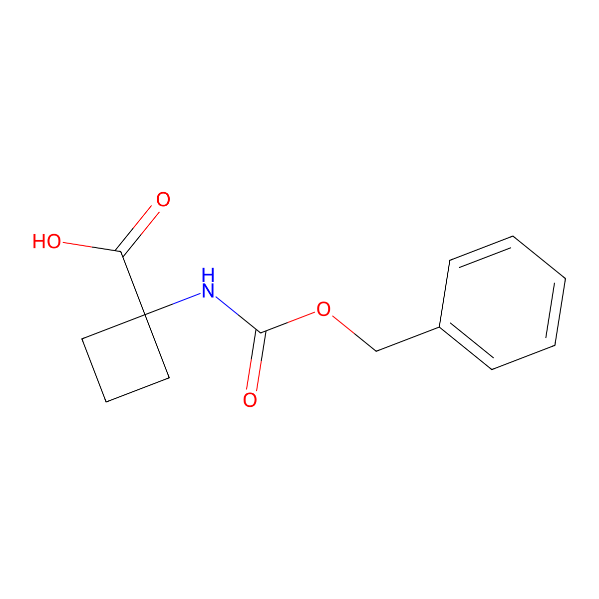 1-(Benzyloxycarbonylamino)-cyclobutyl-1-carboxylic acid molecular structure, CAS 190004-53-6