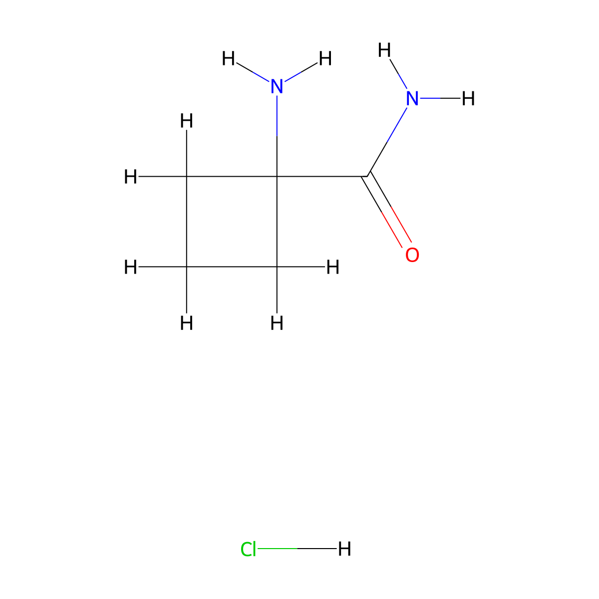 1-Aminocyclobutane-1-carboxamide hydrochloride molecular structure, CAS 190004-62-7