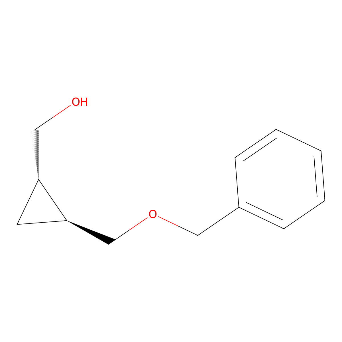 ((1S,2S)-2-((Benzyloxy)methyl)cyclopropyl)methanol molecular structure, CAS 190004-96-7