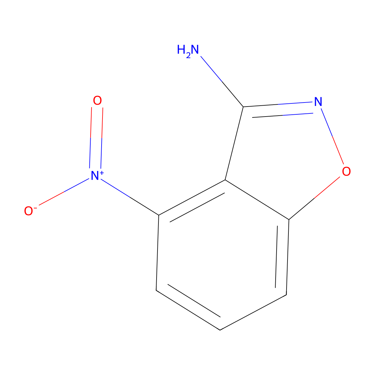 4-Nitrobenzo[d]isoxazol-3-amine molecular structure, CAS 190011-76-8