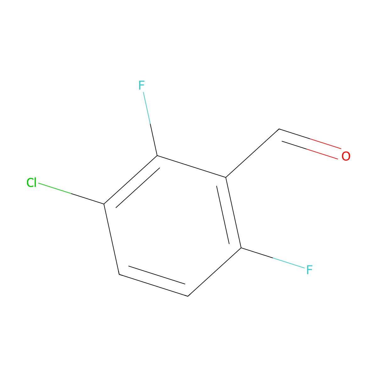 3-Chloro-2,6-difluorobenzaldehyde molecular structure, CAS 190011-87-1