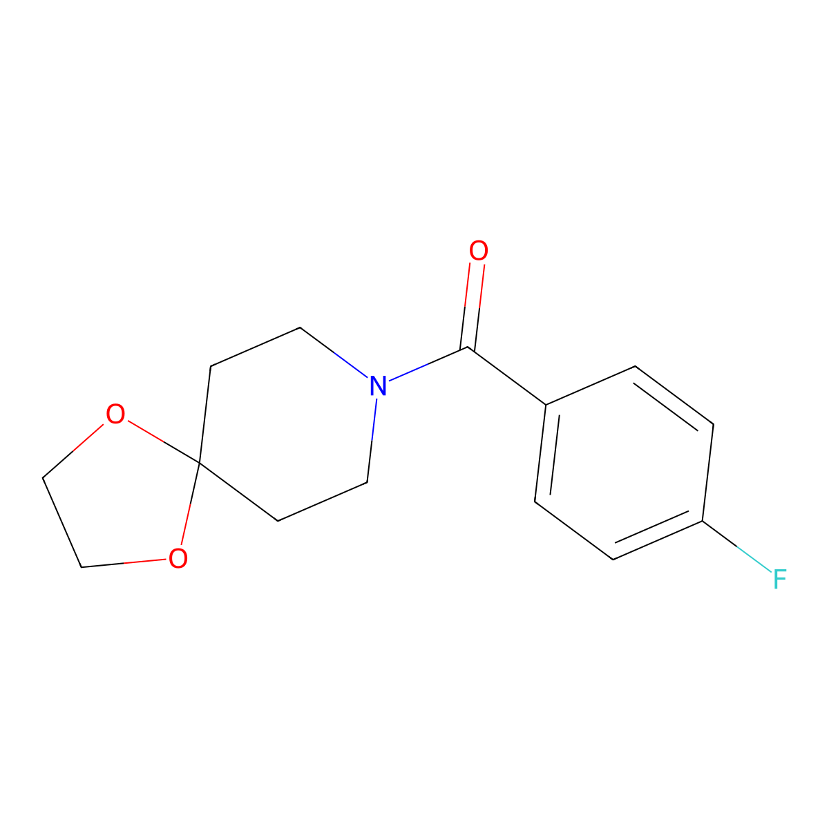 8-(4-Fluorobenzoyl)-1,4-dioxa-8-azaspiro[4.5]decane molecular structure, CAS 190012-29-4