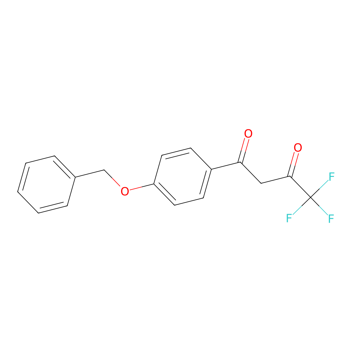 1-[4-(Benzyloxy)phenyl]-4,4,4-trifluorobutane-1,3-dione molecular structure, CAS 190020-14-5