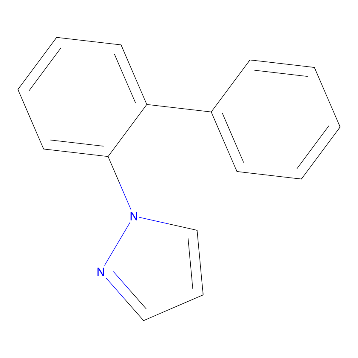 1-([1,1'-Biphenyl]-2-yl)-1H-pyrazole molecular structure, CAS 19005-54-0