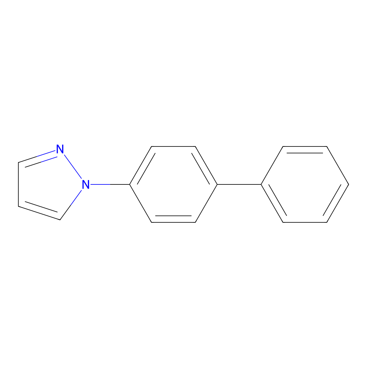 1-biphenyl-4-yl-1H-pyrazole molecular structure, CAS 19005-56-2