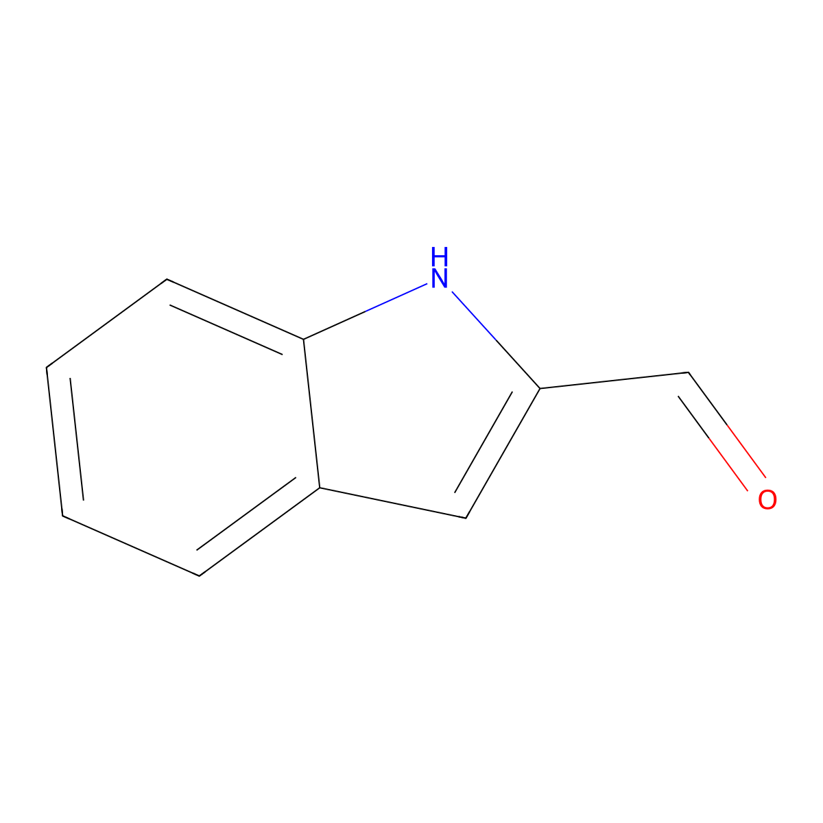 Indole-2-carboxaldehyde molecular structure, CAS 19005-93-7