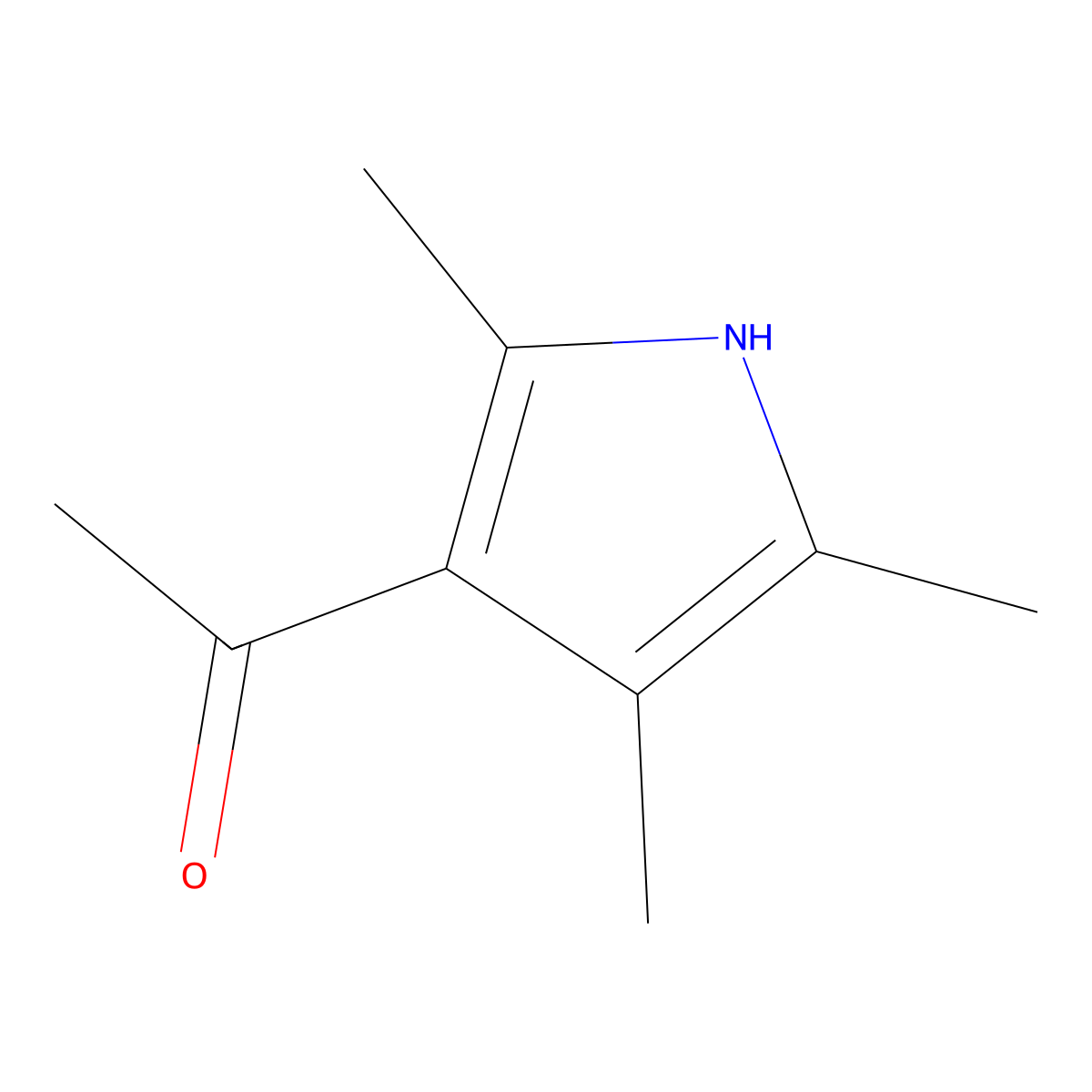 3-Acetyl-2,4,5-trimethylpyrrole molecular structure, CAS 19005-95-9
