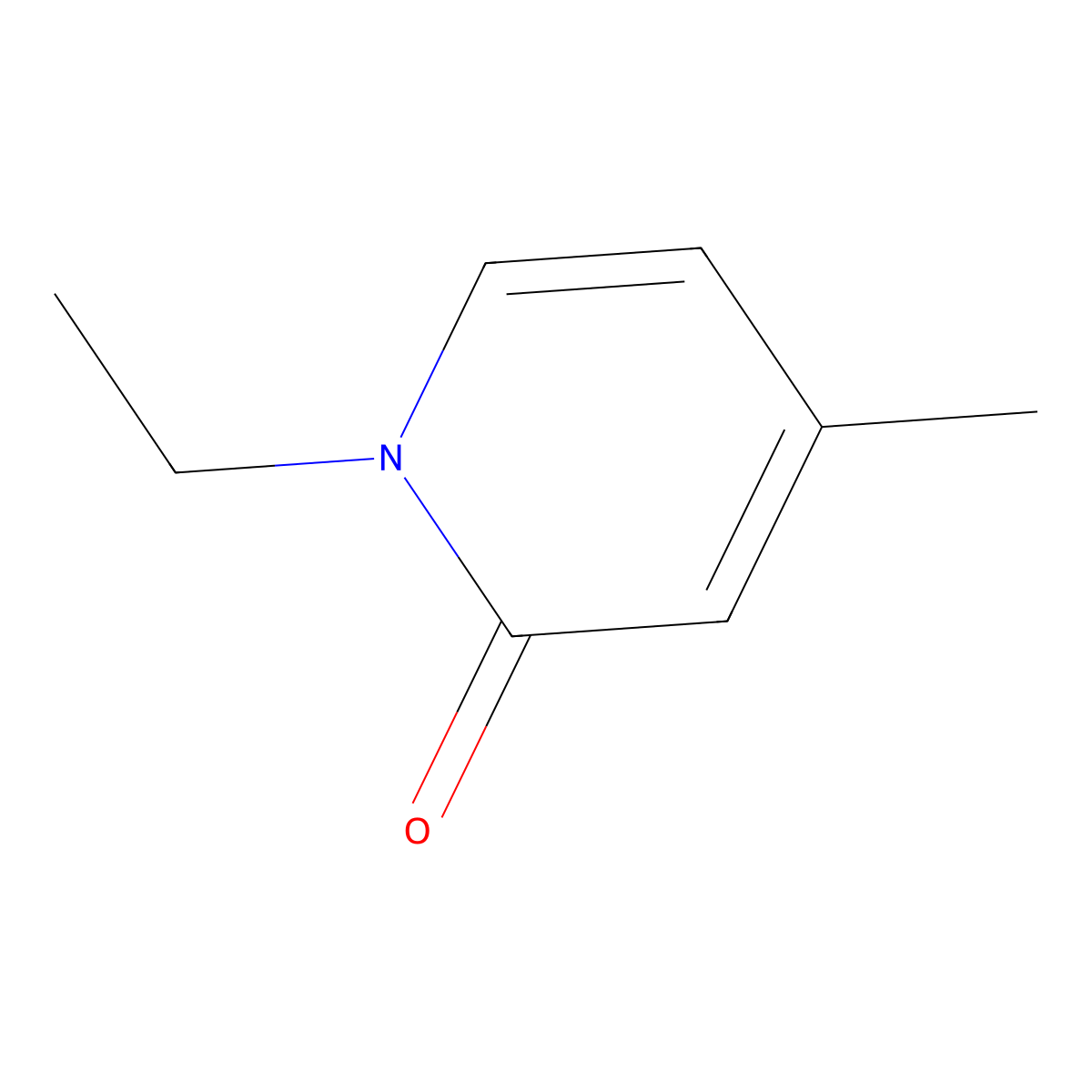 2(1H)-Pyridone, 1-ethyl-4-methyl- molecular structure, CAS 19006-62-3