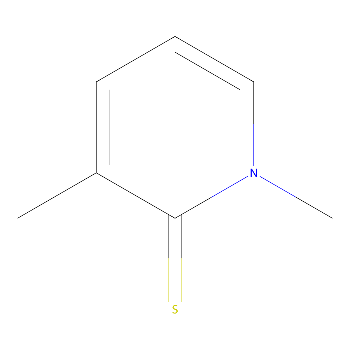 1,3-Dimethyl-2(1H)-pyridinethione molecular structure, CAS 19006-66-7