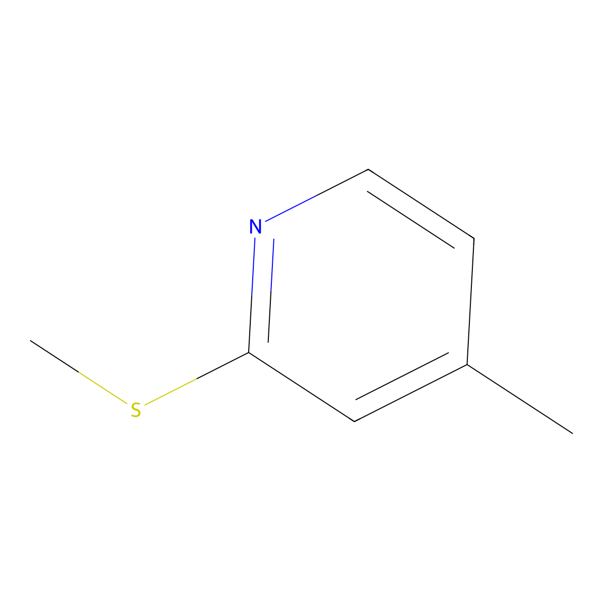 2-(Methylthio)-4-methylpyridine molecular structure, CAS 19006-77-0