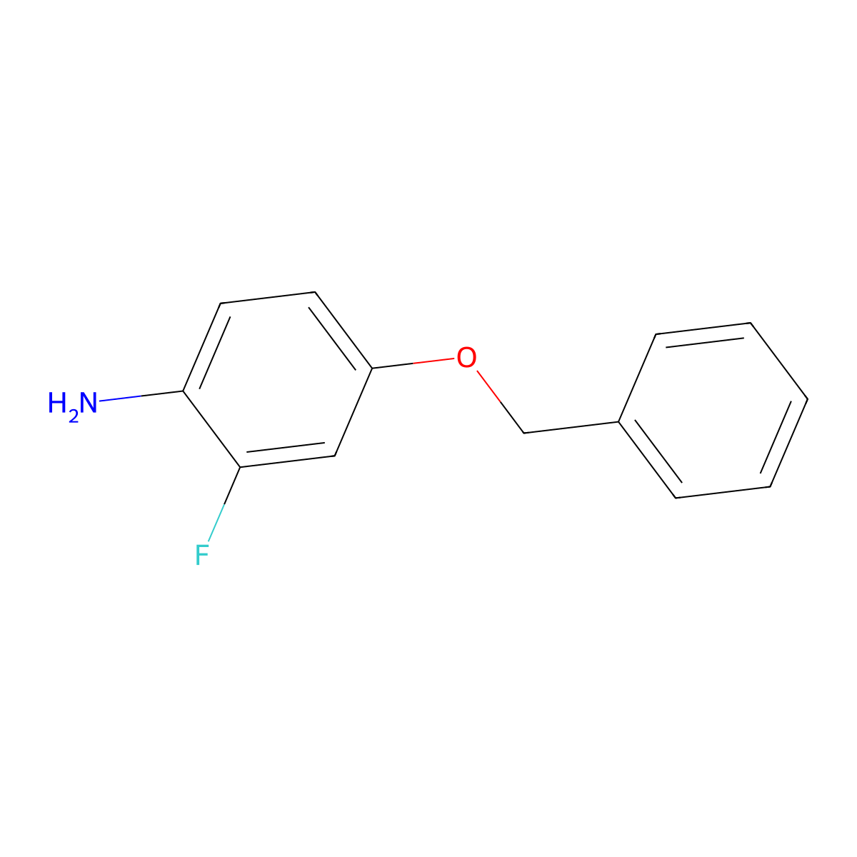 4-(Benzyloxy)-2-fluoroaniline molecular structure, CAS 190060-72-1