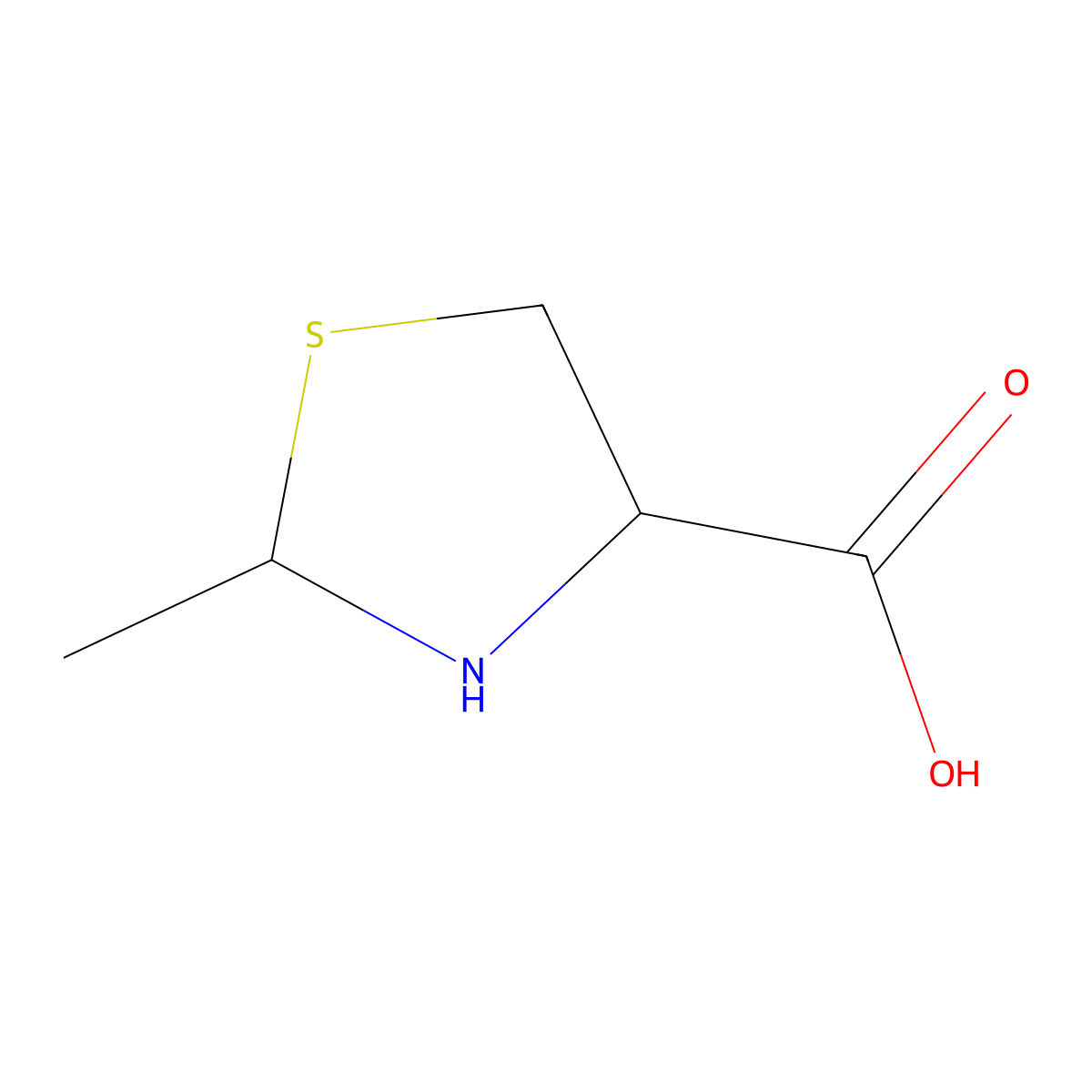 (4R)-2-Methylthiazolidine-4-carboxylic acid molecular structure, CAS 190062-99-8