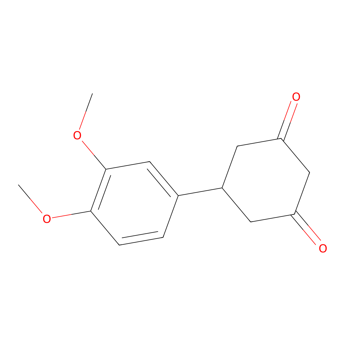 5-(3,4-Dimethoxyphenyl)cyclohexane-1,3-dione molecular structure, CAS 190064-28-9