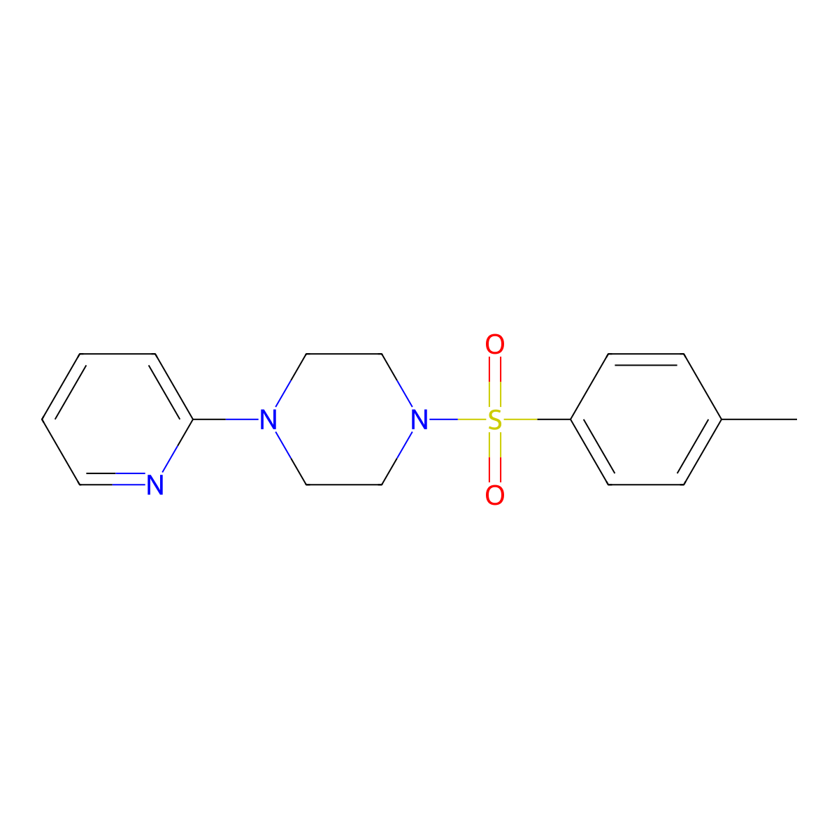 1-[(4-Methylphenyl)sulfonyl]-4-(2-pyridinyl)piperazine molecular structure, CAS 190064-68-7