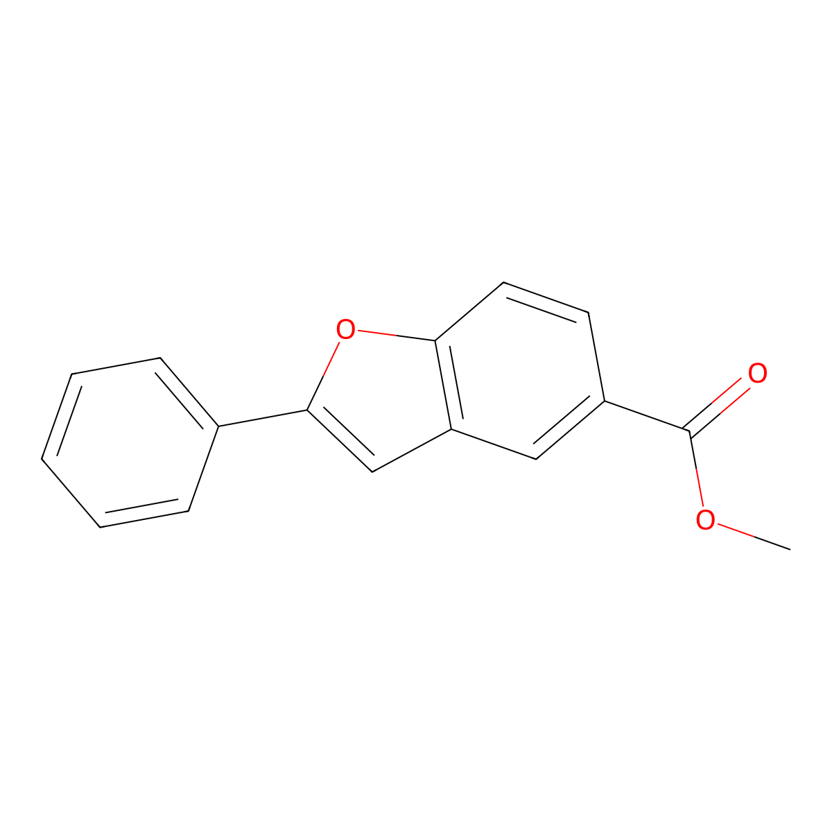 Methyl 2-phenylbenzofuran-5-carboxylate molecular structure, CAS 190067-53-9