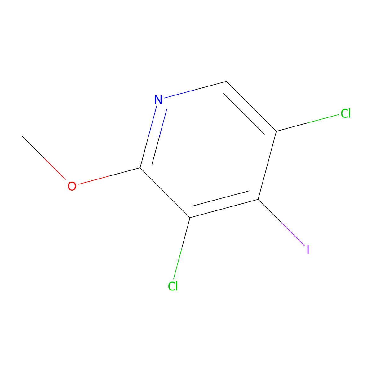 3,5-Dichloro-4-iodo-2-methoxypyridine molecular structure, CAS 1900707-08-5
