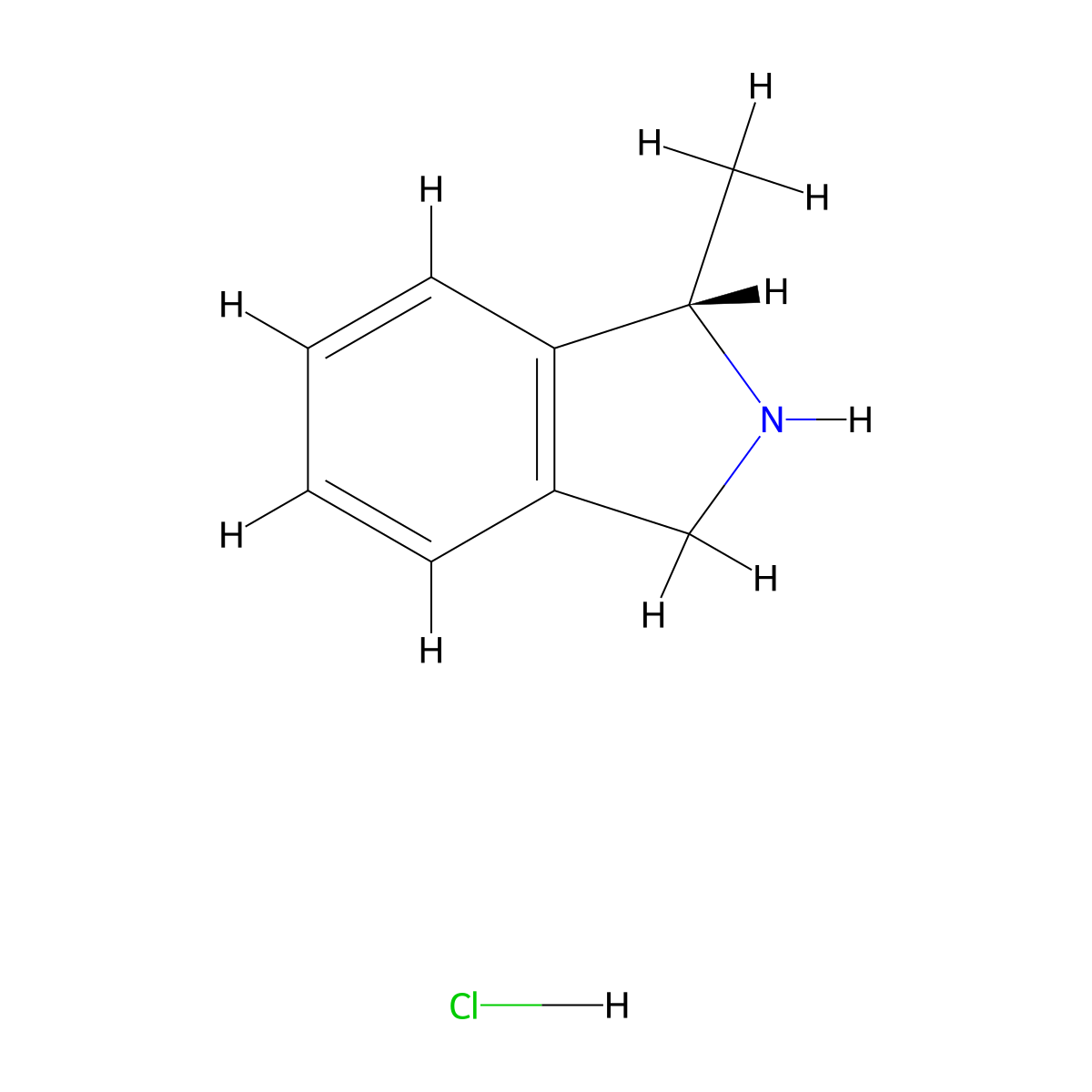 (1S)-1-methyl-2,3-dihydro-1H-isoindole hydrochloride molecular structure, CAS 1900707-18-7