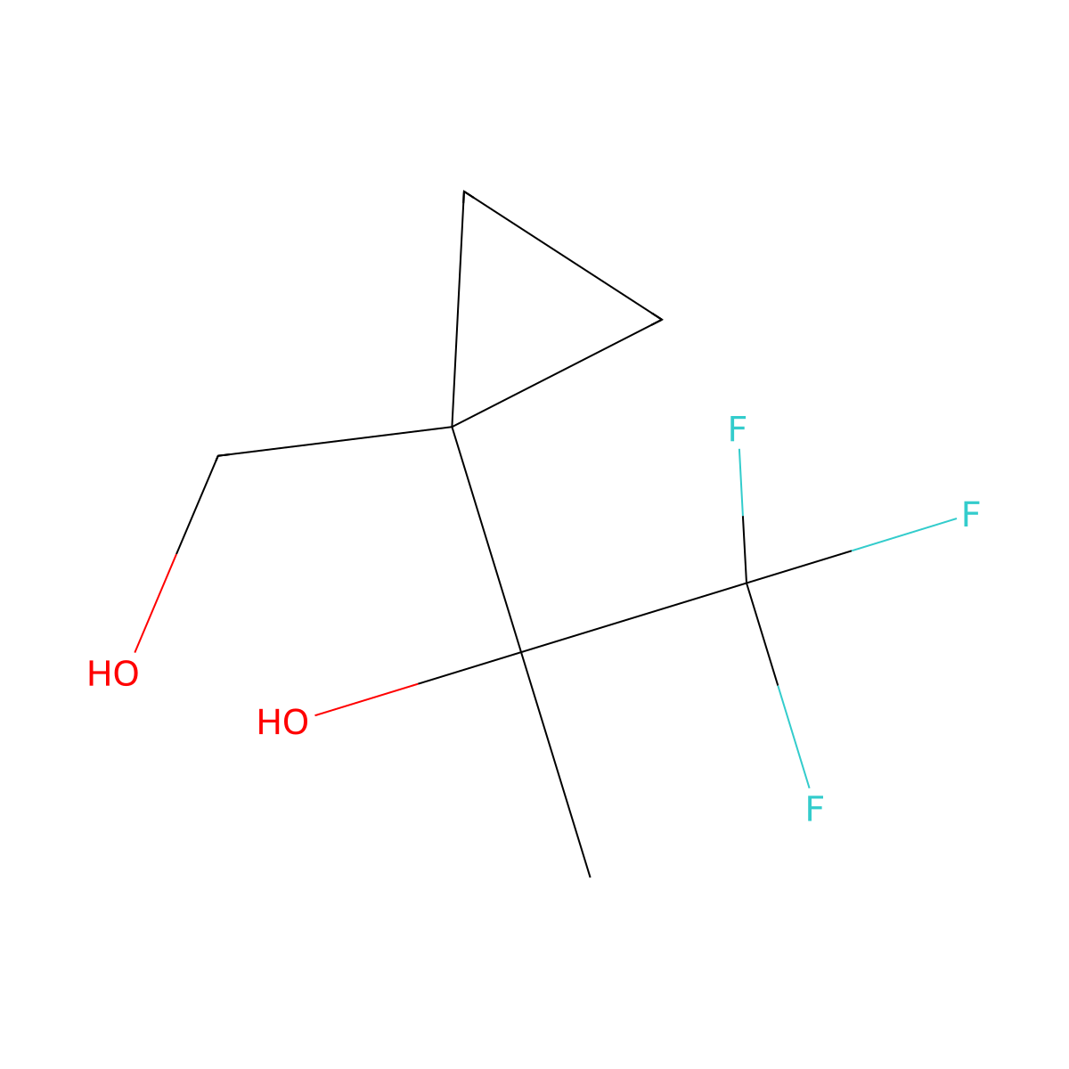 1,1,1-Trifluoro-2-[1-(hydroxymethyl)cyclopropyl]propan-2-ol molecular structure, CAS 1900710-97-5