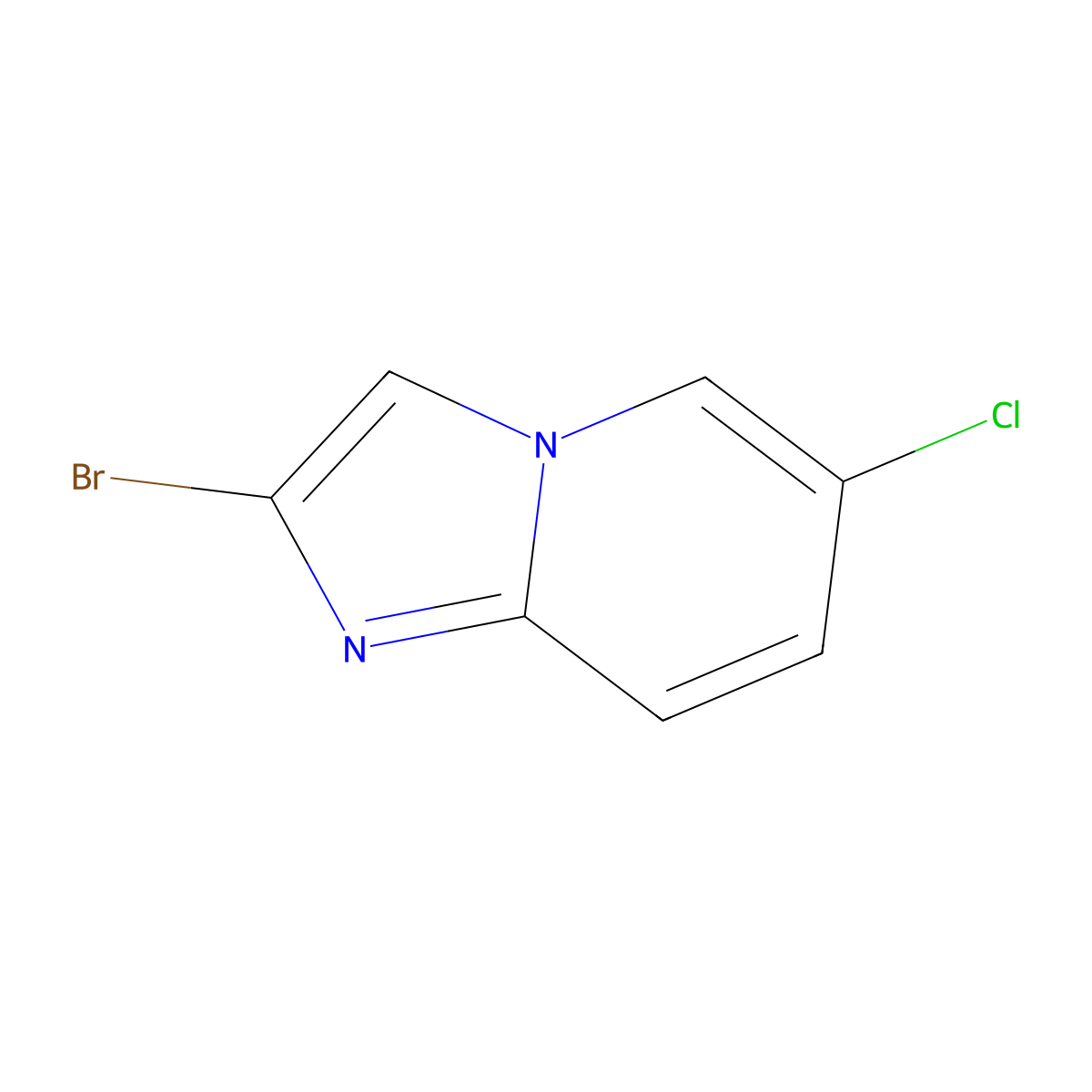 2-Bromo-6-chloroimidazo(1,2-a)pyridine molecular structure, CAS 190074-48-7