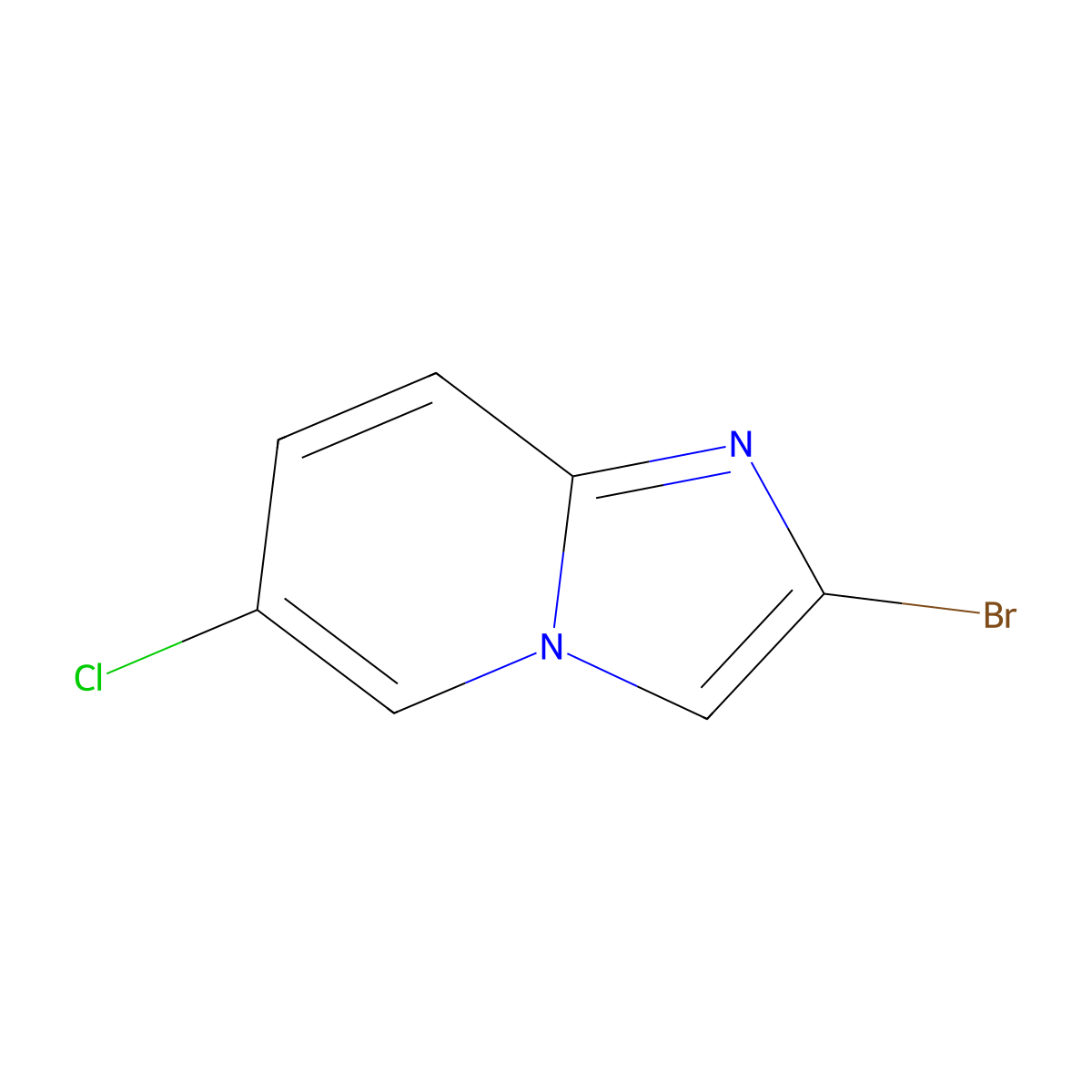 2-Bromo-6-chloroimidazo(1,2-a)pyridine molecular structure, CAS 190074-48-7