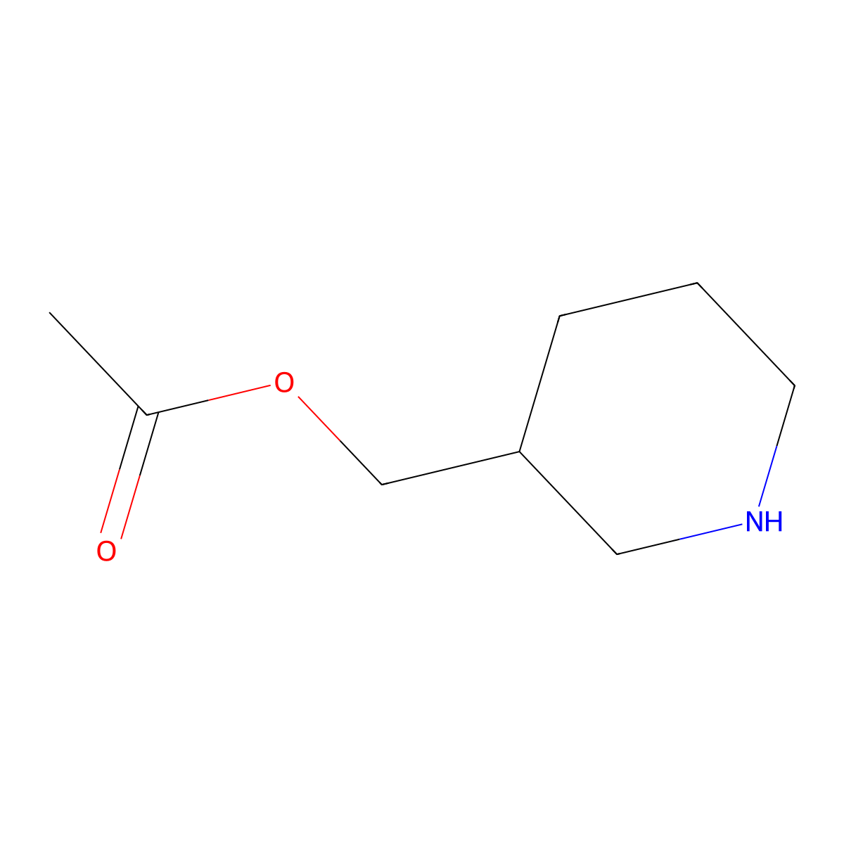 (Piperidin-3-yl)methyl acetate molecular structure, CAS 190074-66-9