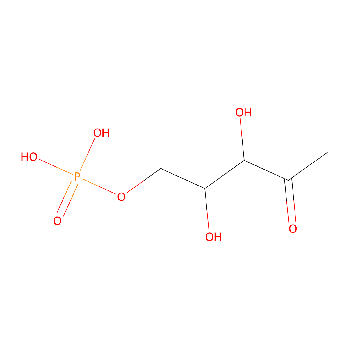 1-Deoxy-D-xylulose 5-phosphate molecular structure, CAS 190079-18-6