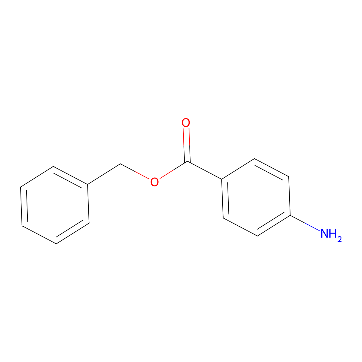 Benzyl p-aminobenzoate molecular structure, CAS 19008-43-6