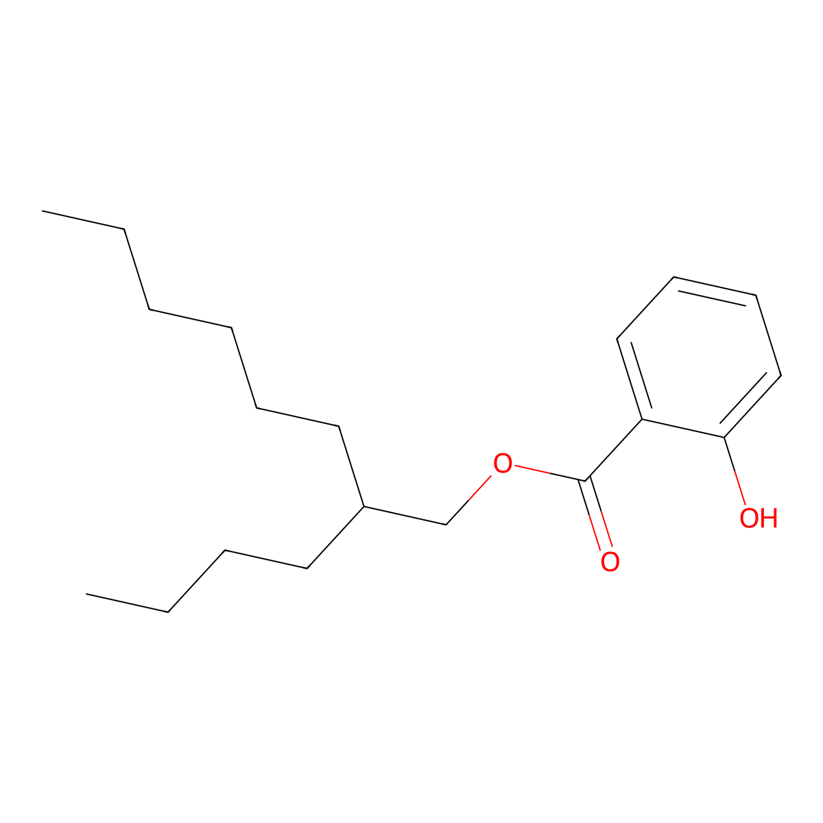 Butyloctyl Salicylate molecular structure, CAS 190085-41-7