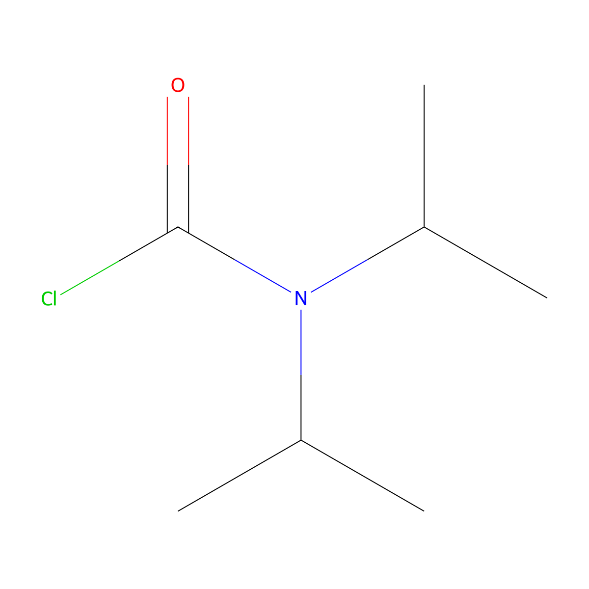 Diisopropylcarbamoyl chloride molecular structure, CAS 19009-39-3