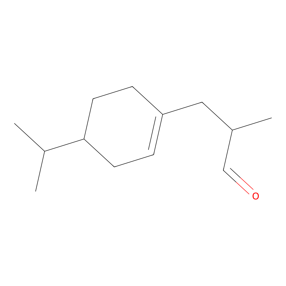 2-Methyl-3-[4-(propan-2-yl)cyclohex-1-en-1-yl]propanal molecular structure, CAS 19009-53-1
