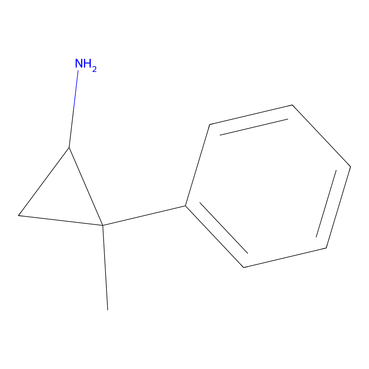 2-Methyl-2-phenylcyclopropan-1-amine molecular structure, CAS 19009-66-6