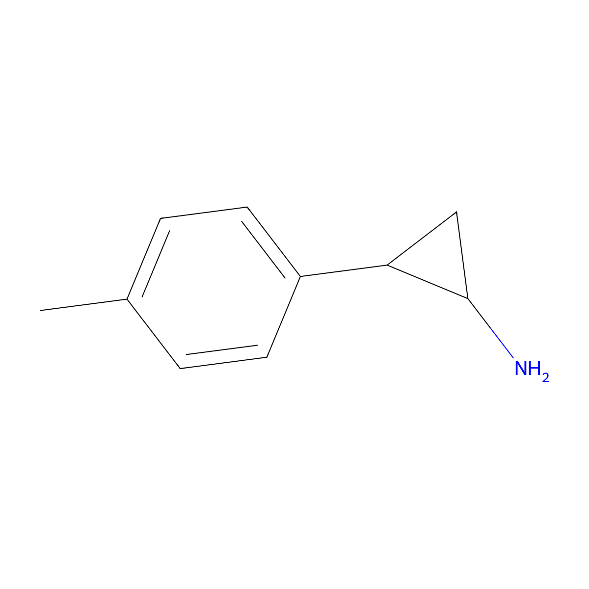 2-(4-Methylphenyl)cyclopropan-1-amine molecular structure, CAS 19009-67-7