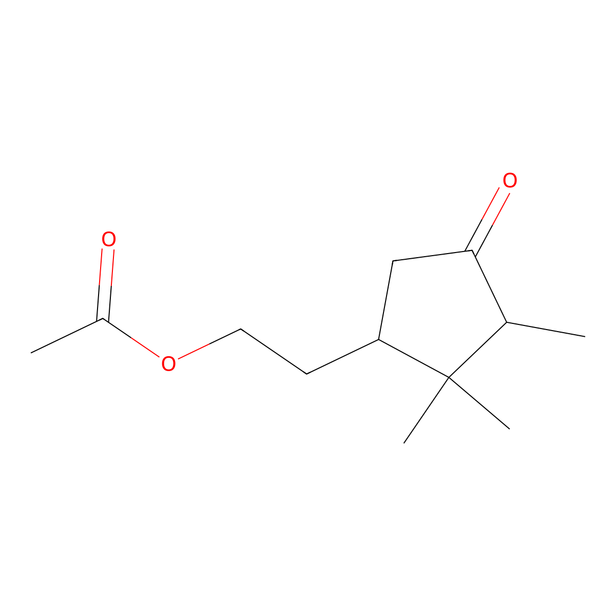 2-(2,2,3-Trimethyl-4-oxocyclopentyl)ethyl acetate molecular structure, CAS 1901-39-9