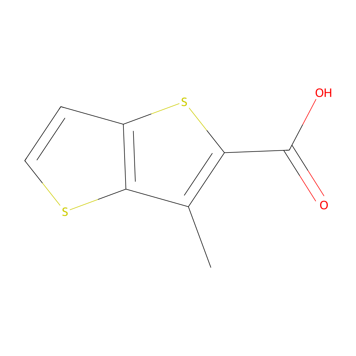 3-Methylthieno[3,2-b]thiophene-2-carboxylic acid molecular structure, CAS 1901-41-3