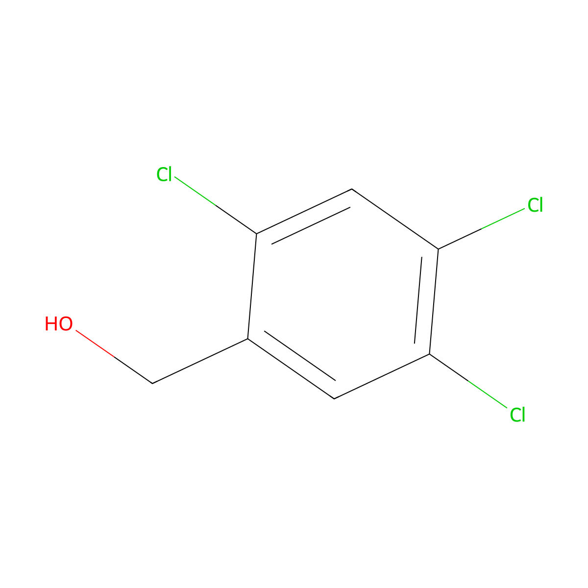 (2,4,5-Trichlorophenyl)methanol molecular structure, CAS 19010-52-7