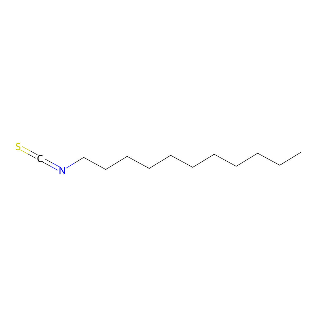 Undecyl isothiocyanate molecular structure, CAS 19010-96-9