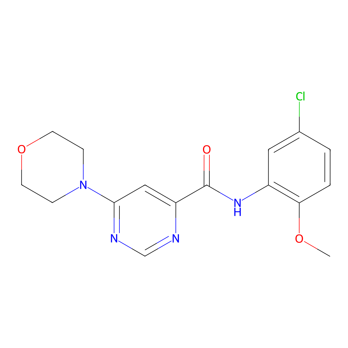 N-(5-chloro-2-methoxyphenyl)-6-morpholinopyrimidine-4-carboxamide molecular structure, CAS 1901044-35-6