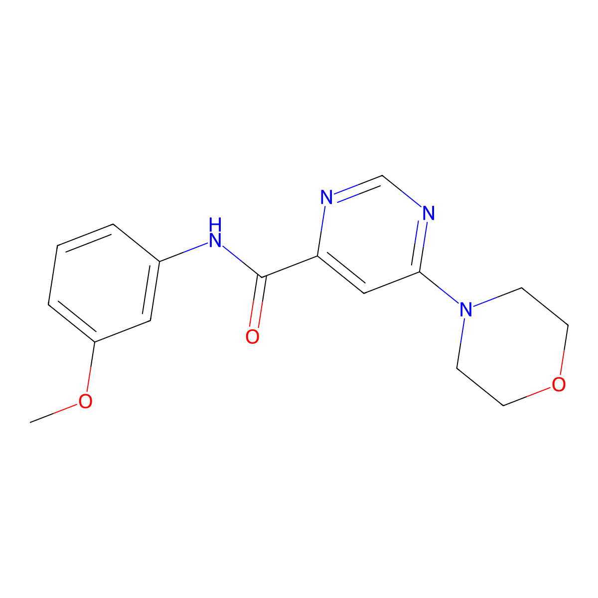 N-(3-methoxyphenyl)-6-morpholinopyrimidine-4-carboxamide molecular structure, CAS 1901044-41-4