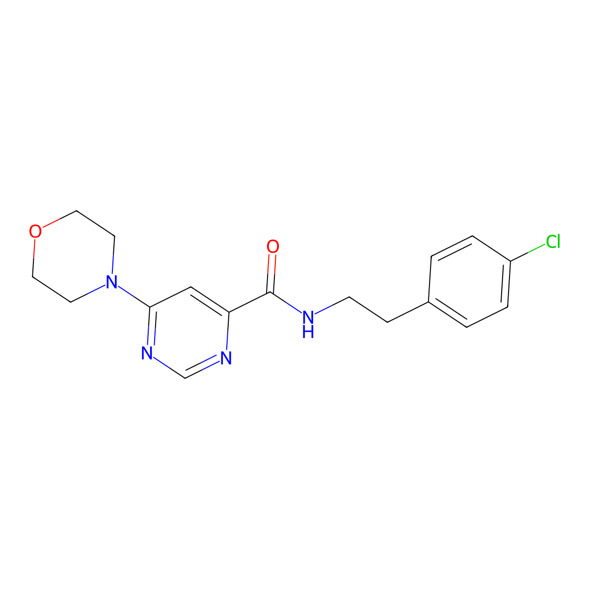 N-(4-chlorophenethyl)-6-morpholinopyrimidine-4-carboxamide molecular structure, CAS 1901058-81-8