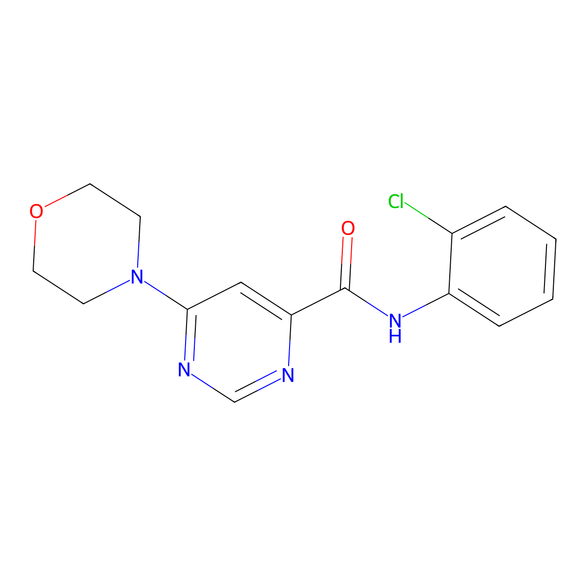 N-(2-chlorophenyl)-6-morpholinopyrimidine-4-carboxamide molecular structure, CAS 1901059-20-8