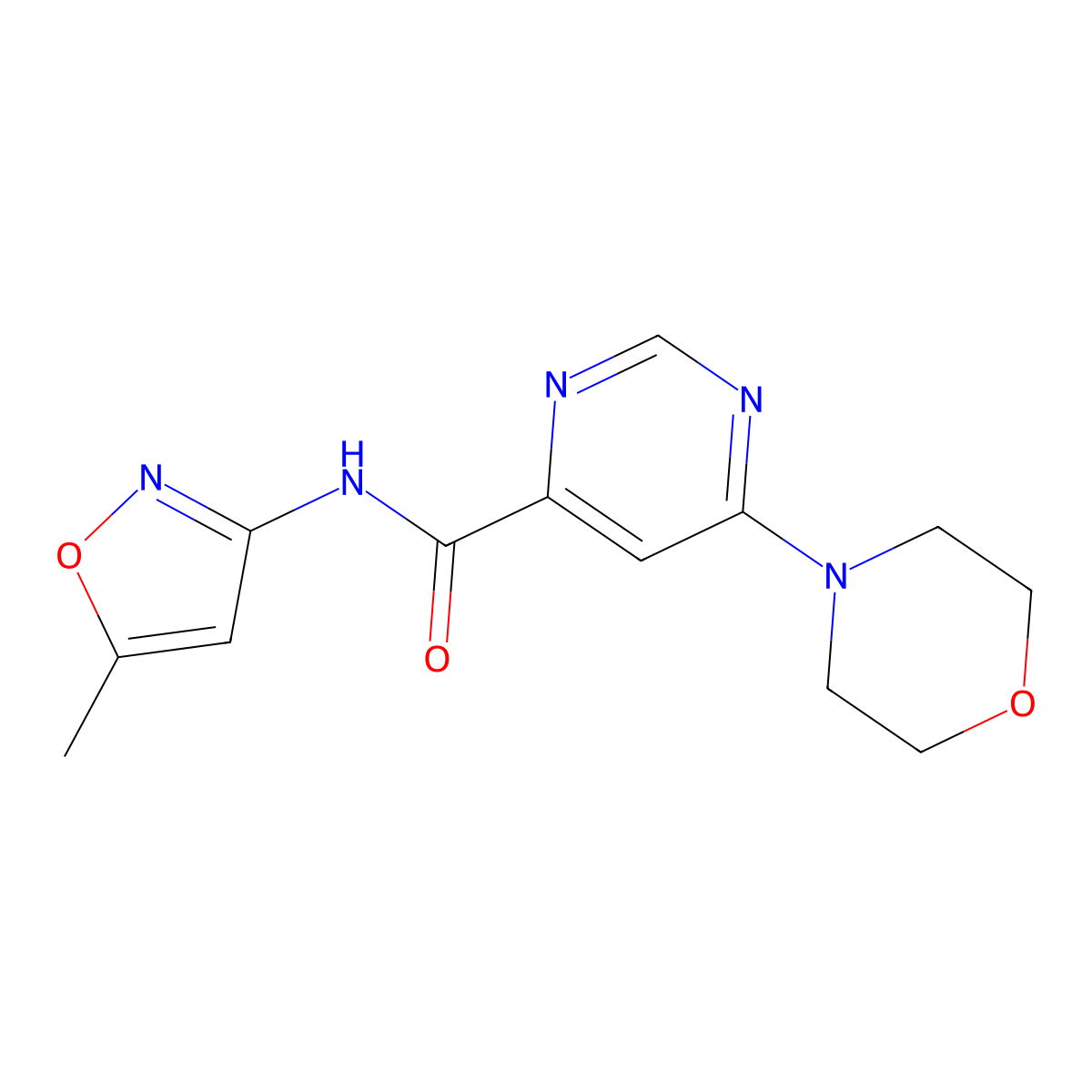 N-(5-methylisoxazol-3-yl)-6-morpholinopyrimidine-4-carboxamide molecular structure, CAS 1901059-60-6