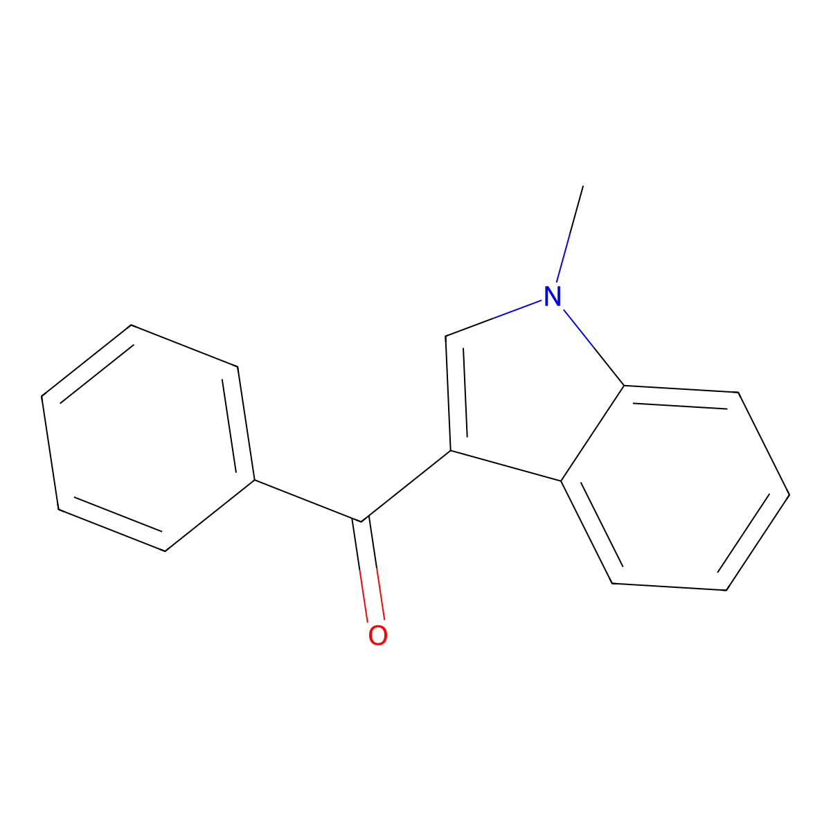 (1-Methylindol-3-yl)-phenylmethanone molecular structure, CAS 19012-01-2
