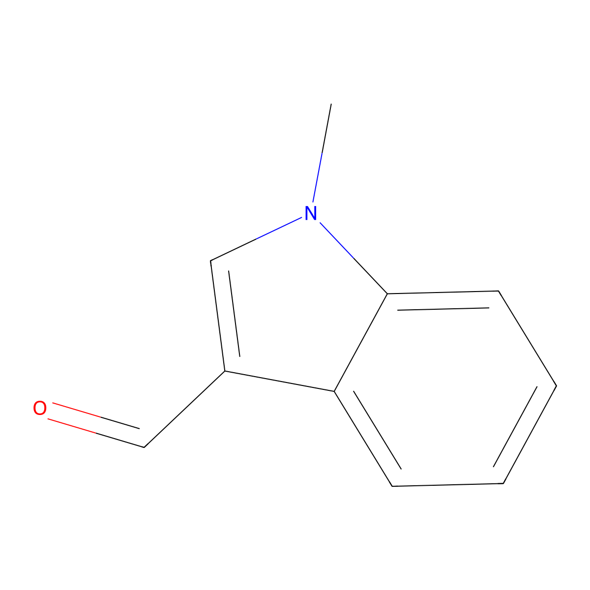 1-Methyl-1H-indole-3-carbaldehyde molecular structure, CAS 19012-03-4