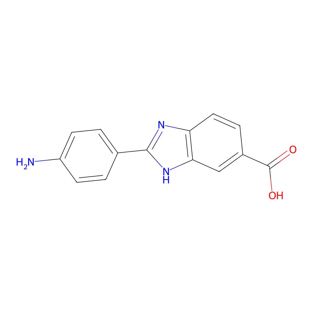 2-(4-Aminophenyl)-1h-benzimidazole-5-carboxylic acid molecular structure, CAS 190121-99-4