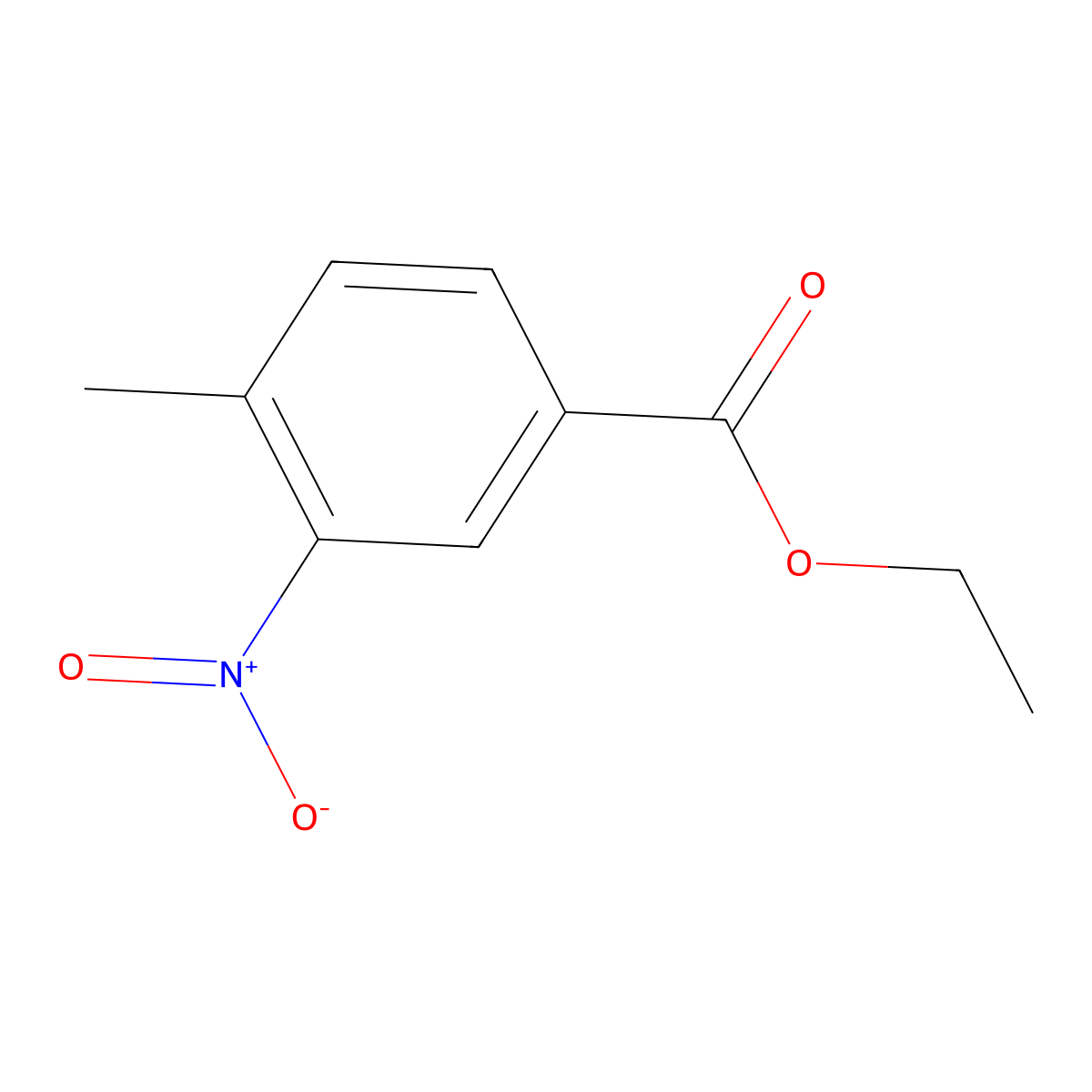 Ethyl 4-methyl-3-nitrobenzoate molecular structure, CAS 19013-15-1