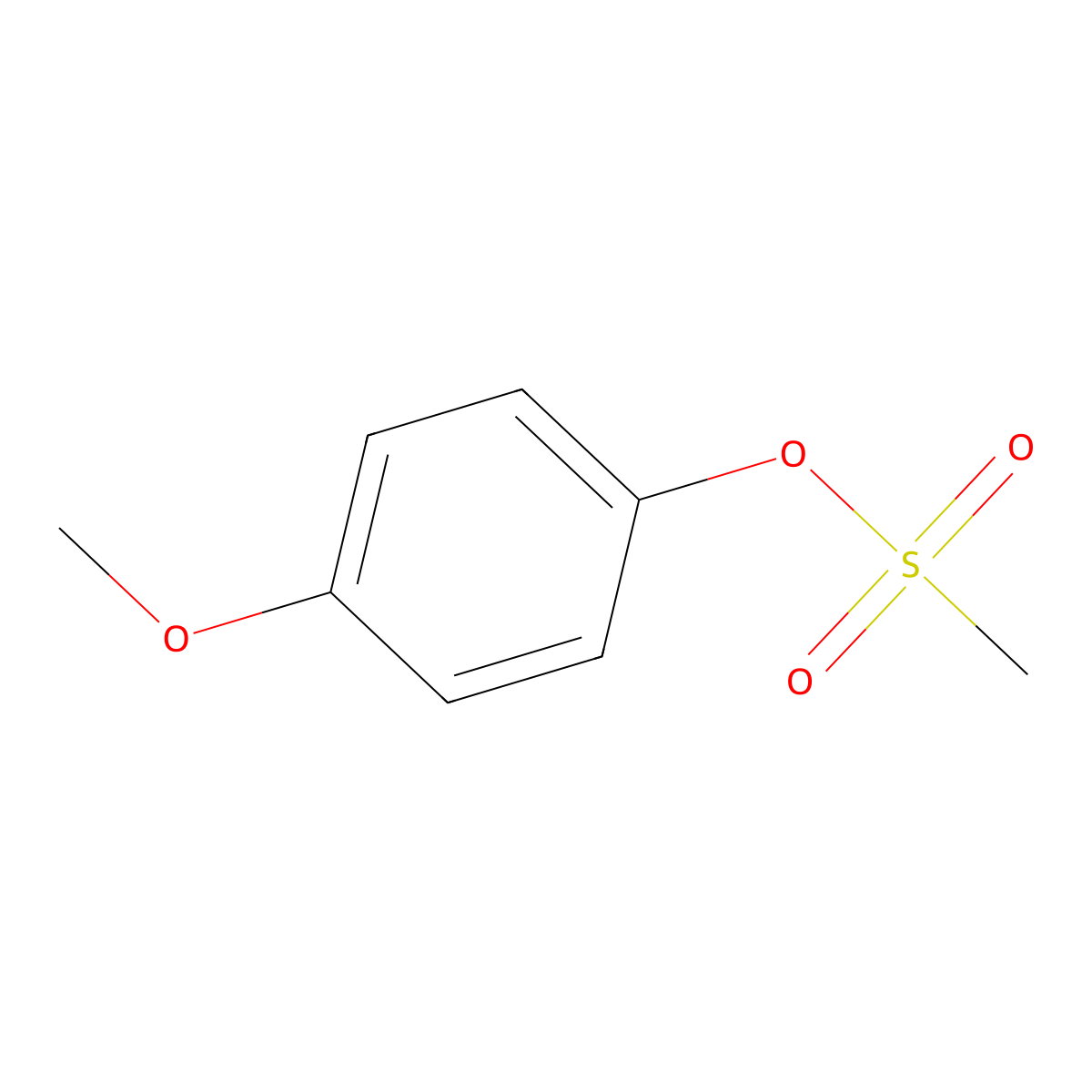 4-Methoxyphenyl mesylate molecular structure, CAS 19013-30-0