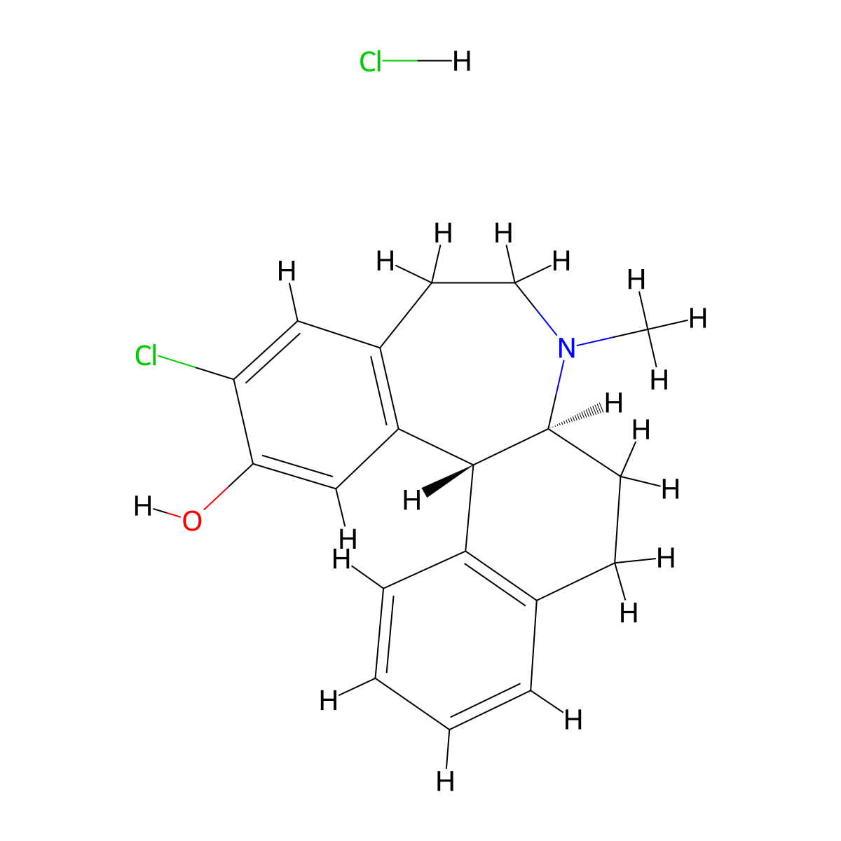 Ecopipam Hydrochloride molecular structure, CAS 190133-94-9