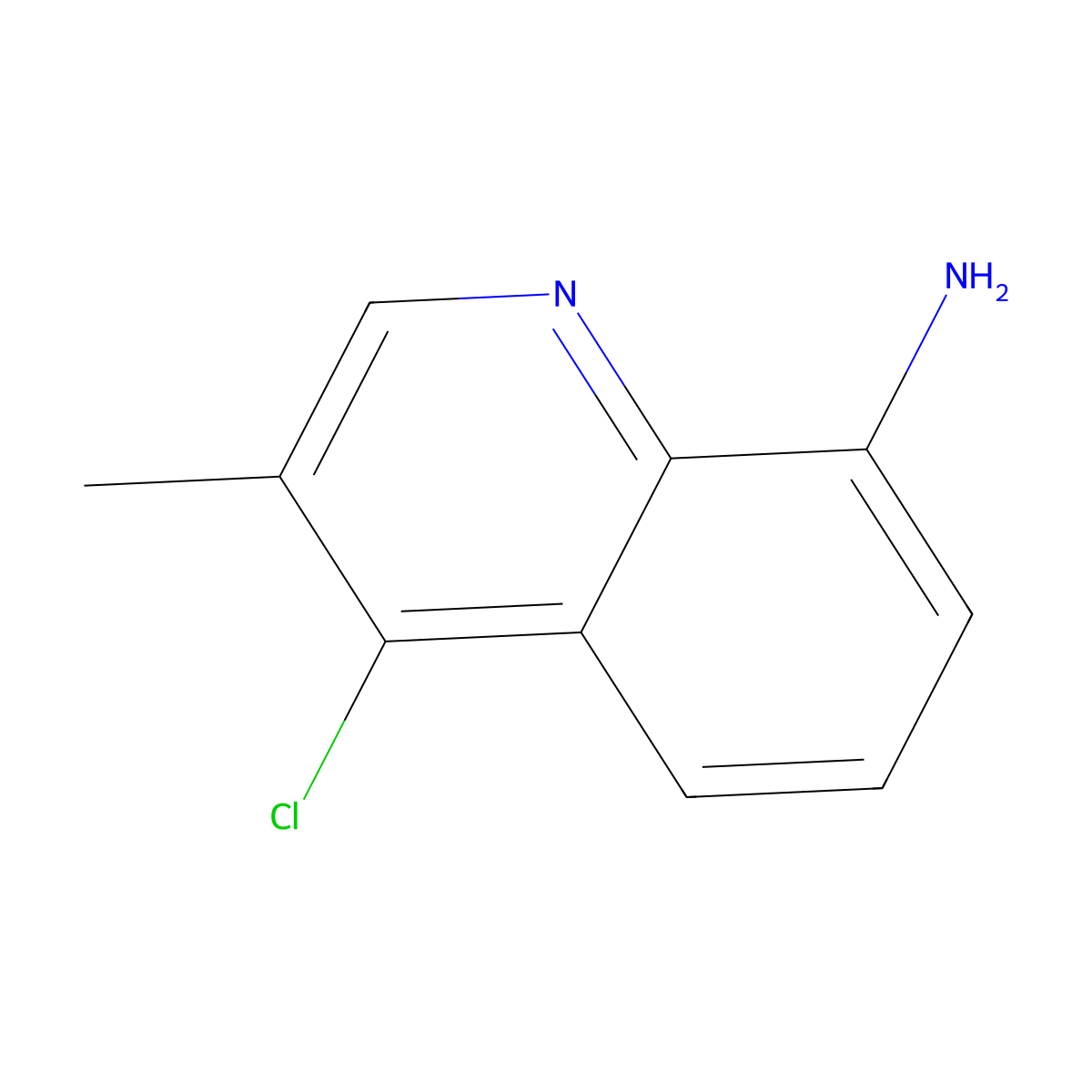 4-Chloro-3-methylquinolin-8-amine molecular structure, CAS 190138-84-2