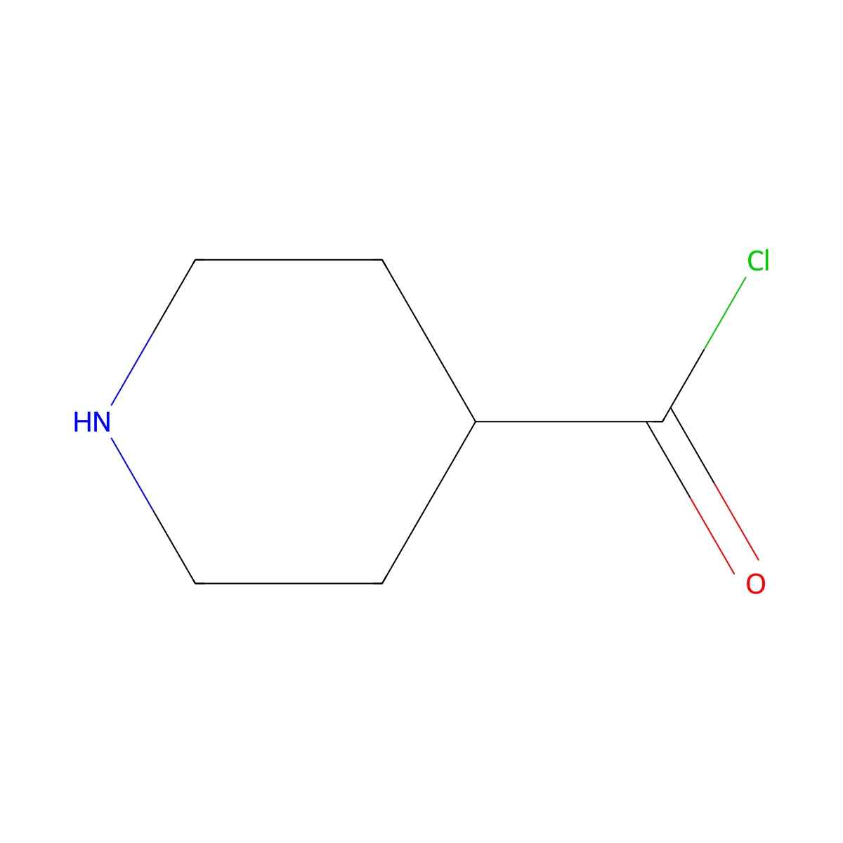 4-Piperidinecarbonyl chloride molecular structure, CAS 190142-48-4